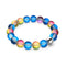 Bleu Licorne | Argent | Bracelet de déclaration en verre de sirène